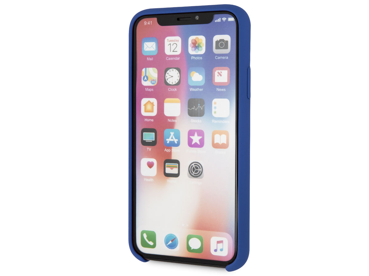 BMW M Sport Silicone Case Blauw - iPhone X/Xs Hoesje