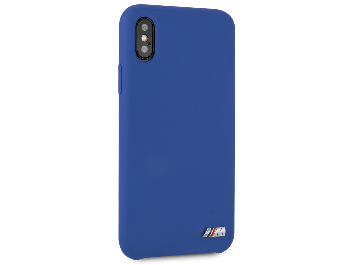BMW M Sport Silicone Case Blauw - iPhone X/Xs Hoesje