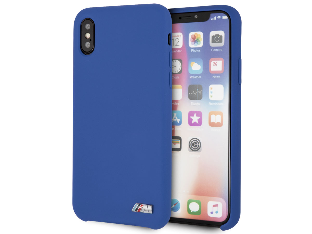 BMW M Sport Silicone Case Blauw - iPhone X/Xs Hoesje