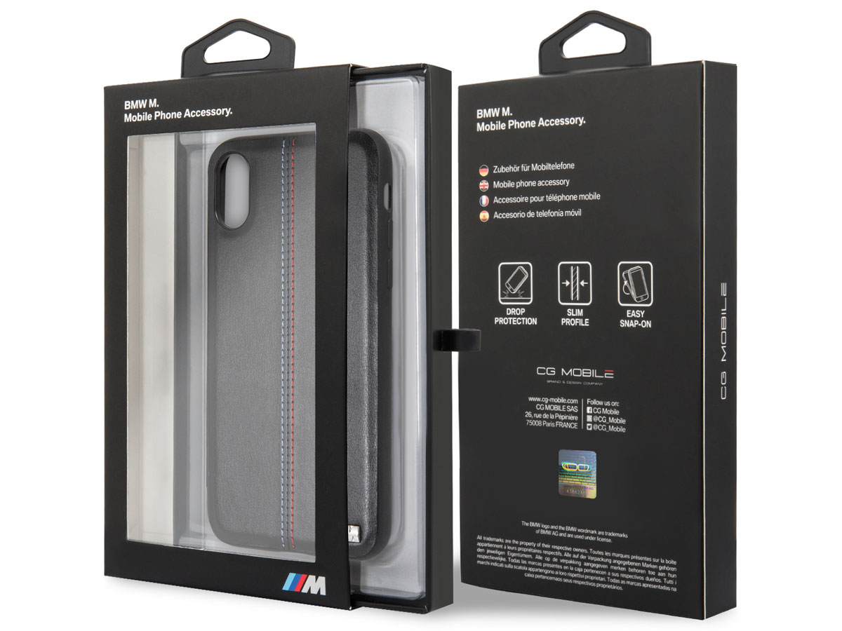 BMW M Sport Tricolor Stiches Case - iPhone X/Xs Hoesje