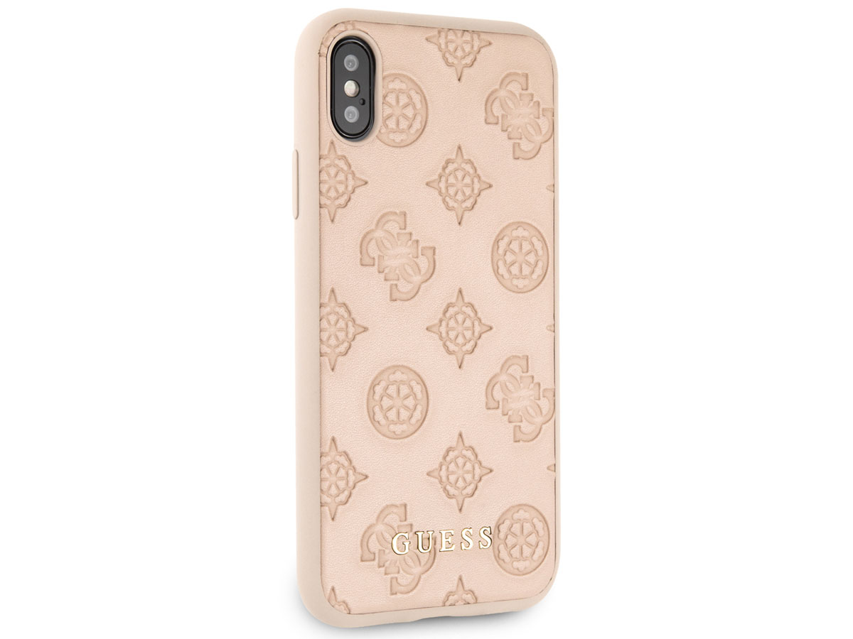 Guess Embossed Peony Hard Case - iPhone X/Xs hoesje