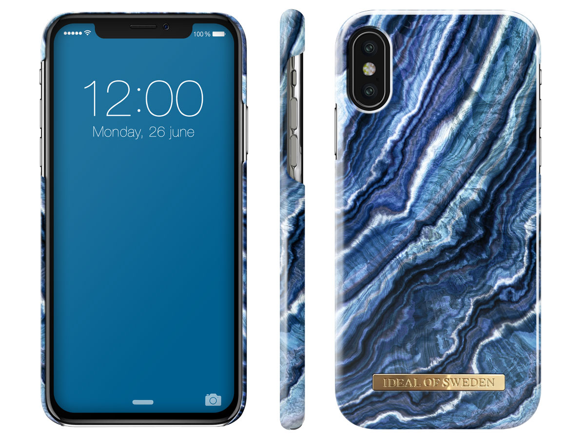 iDeal of Sweden Case Indigo Swirl - iPhone X/Xs hoesje