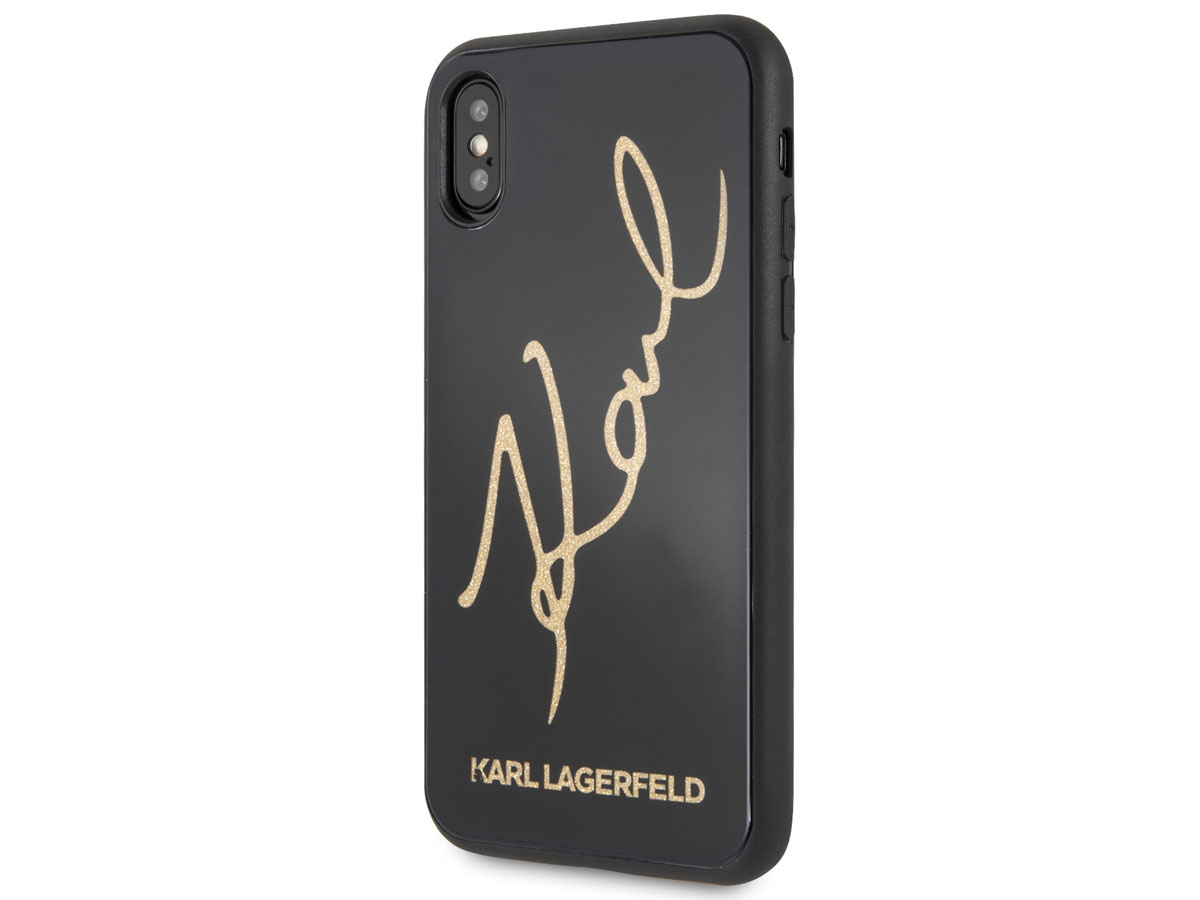 Karl Lagerfeld Signature HD Glass Case - iPhone X/Xs hoesje