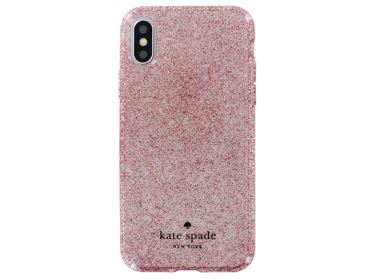 Kate Spade Glitter Rosé Case iPhone X/Xs Hoesje