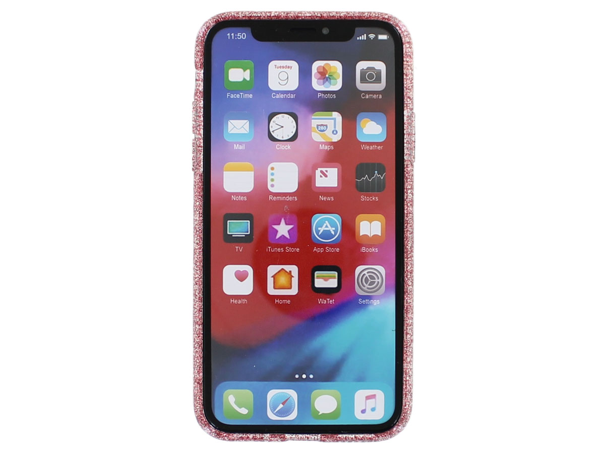 Kate Spade Glitter Rosé Case iPhone X/Xs Hoesje