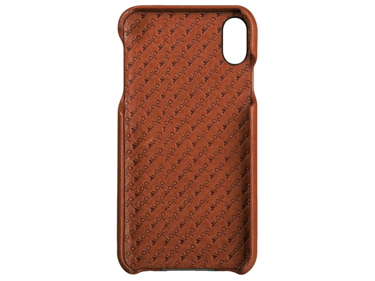 Vaja Grip Leather Case Cognac - iPhone X/Xs Hoesje Leer