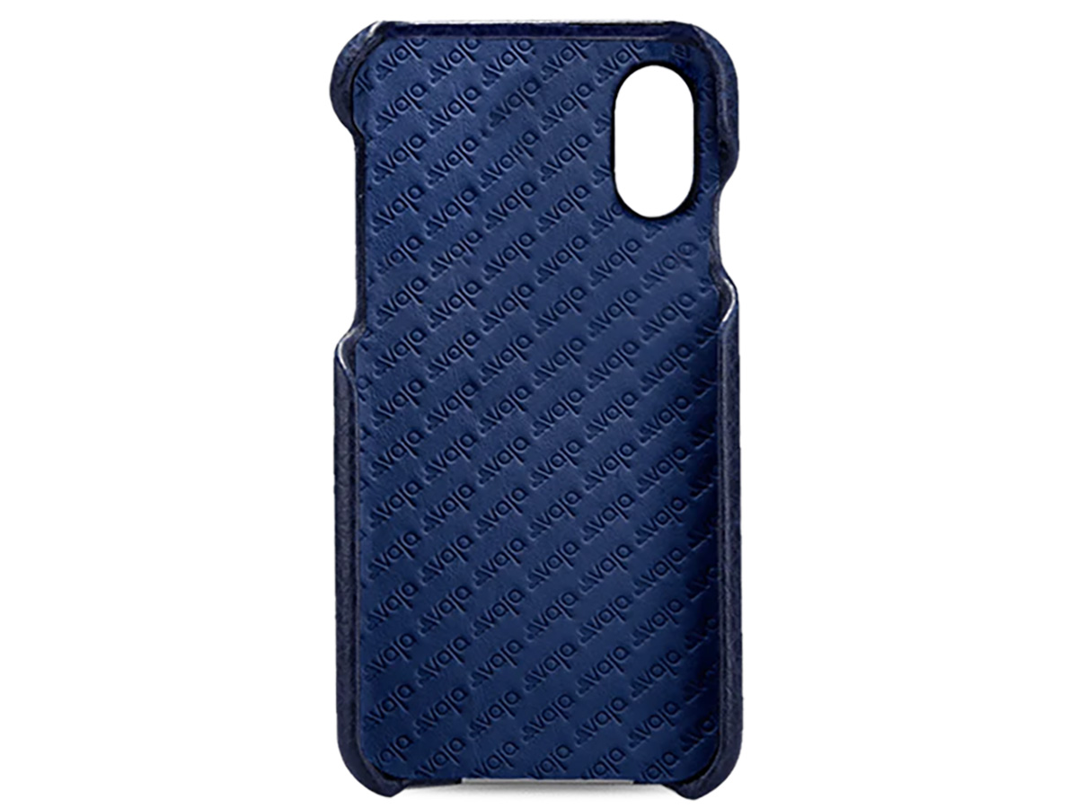 Vaja Grip Leather Case Donkerblauw - iPhone X/Xs Hoesje Leer