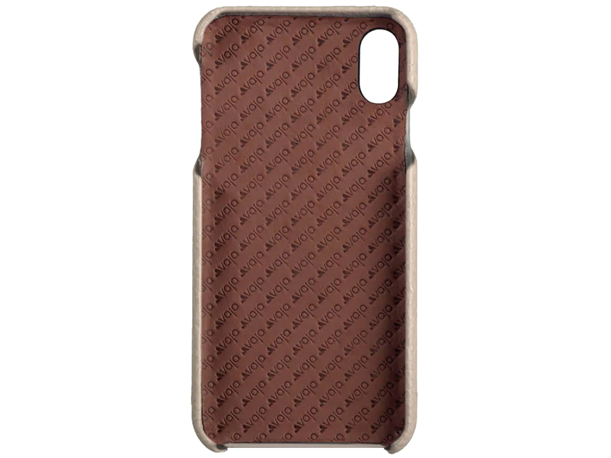 Vaja Grip Leather Case Grijs - iPhone X/Xs Hoesje Leer