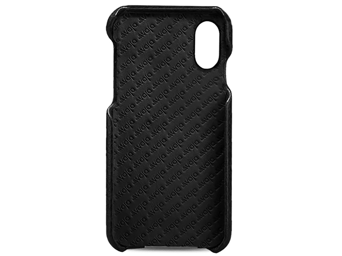 Vaja Grip Leather Case Zwart - iPhone X/Xs Hoesje Leer