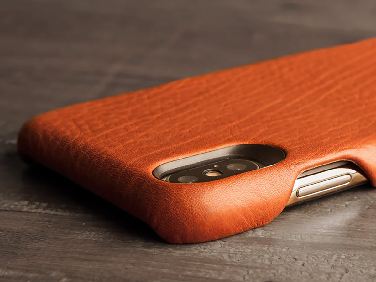 Vaja Grip Leather Case Donkerbruin - iPhone X/Xs Hoesje Leer