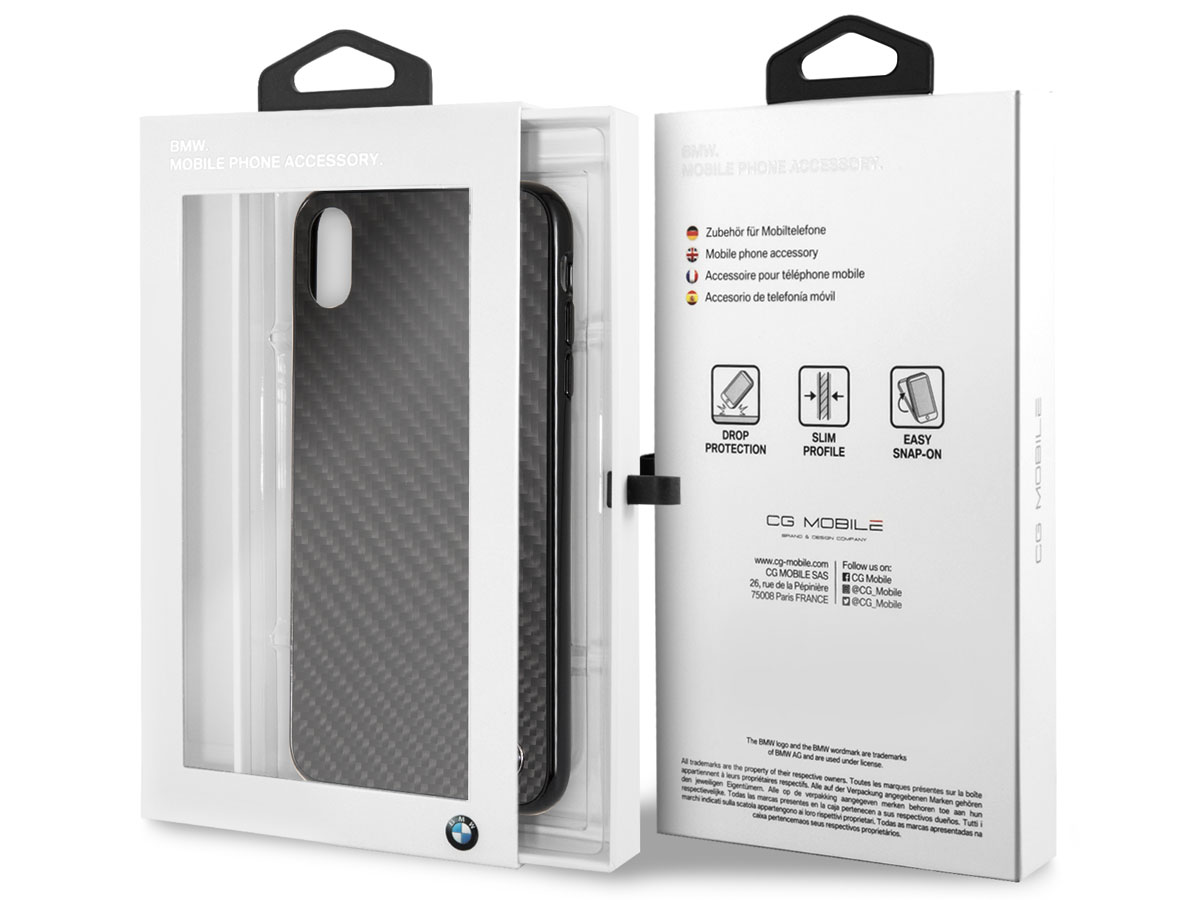 BMW Carbon Fiber Case - iPhone Xs Max hoesje