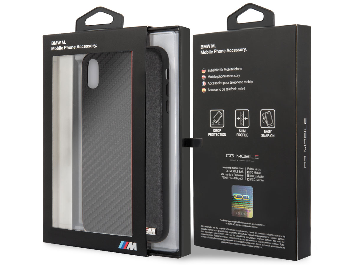 BMW M Sport Hard Case Rood - iPhone Xs Max hoesje