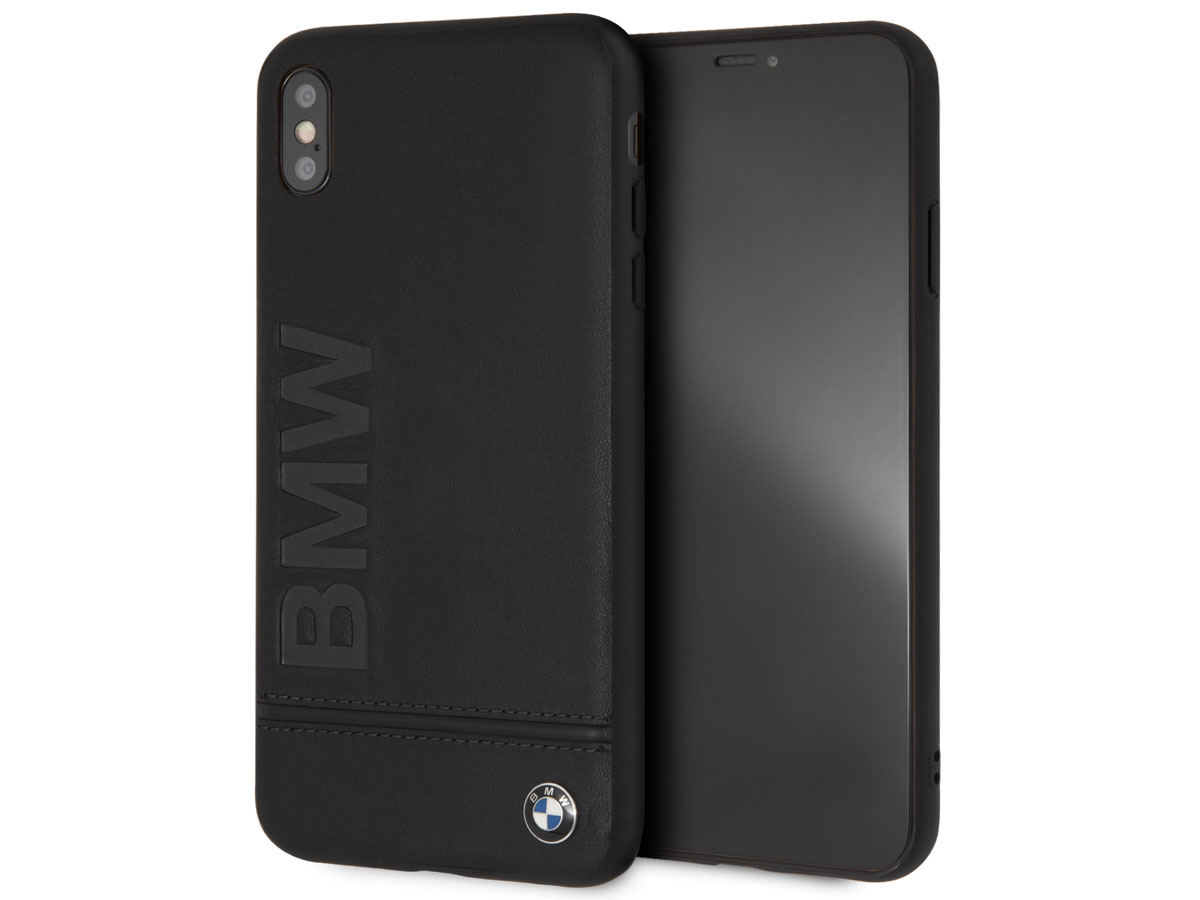 BMW Signature Case Zwart Leer - iPhone Xs Max hoesje