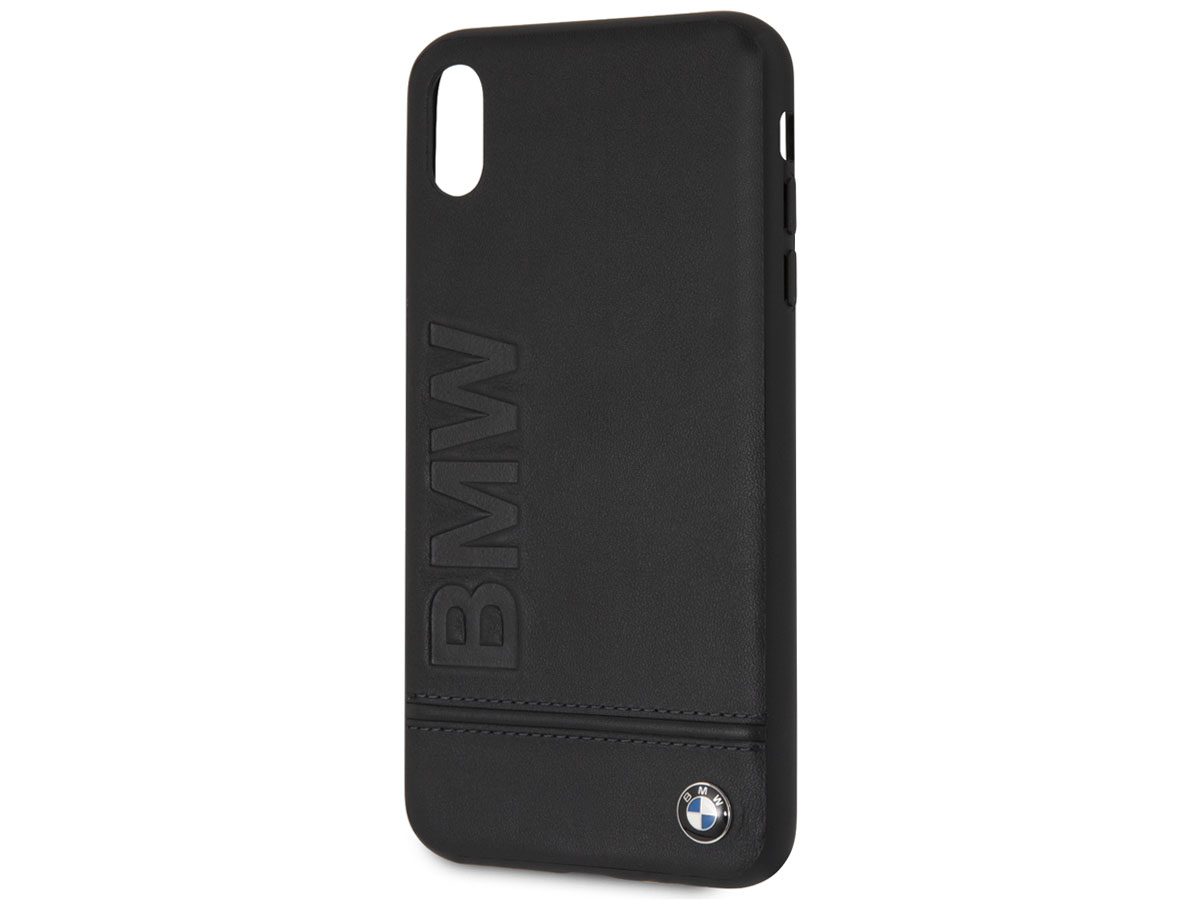 BMW Signature Case Zwart Leer - iPhone Xs Max hoesje