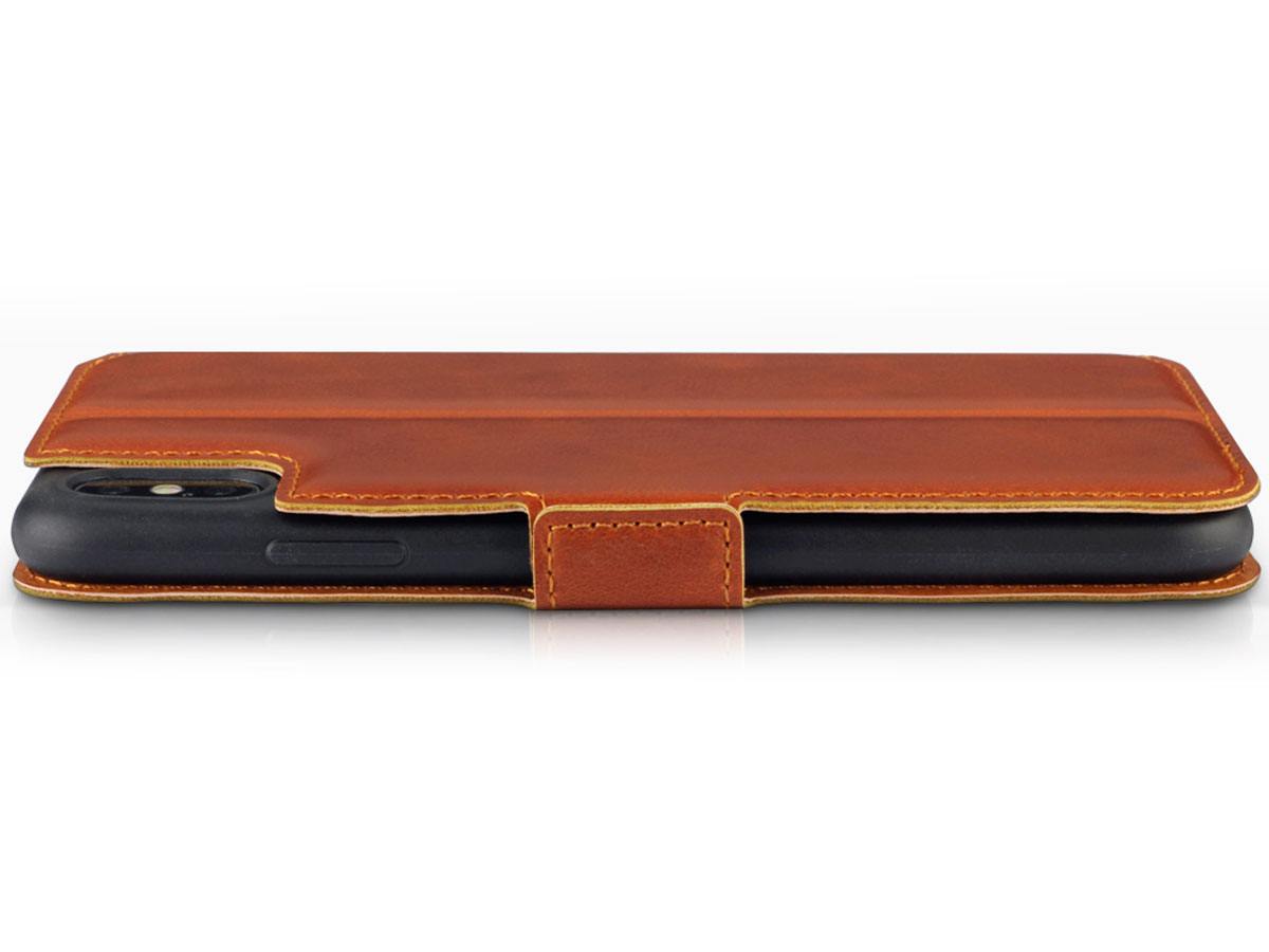 CaseBoutique Wallet Cognac Leer - iPhone Xs Max hoesje