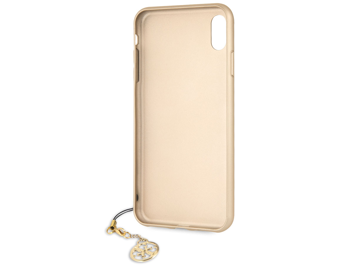 Guess Monogram Charm Case Bruin - iPhone Xs Max hoesje