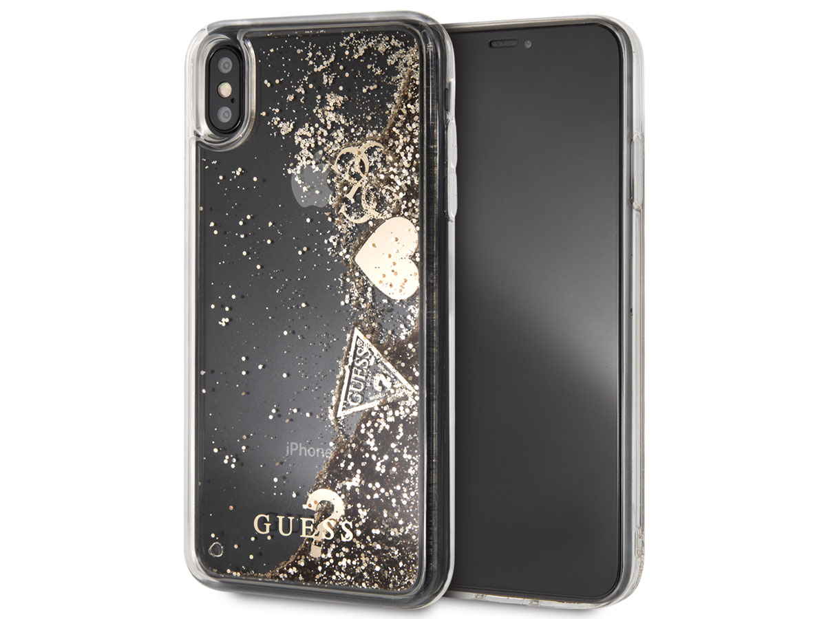 Guess Floating Logo Case Goud - iPhone Xs Max hoesje