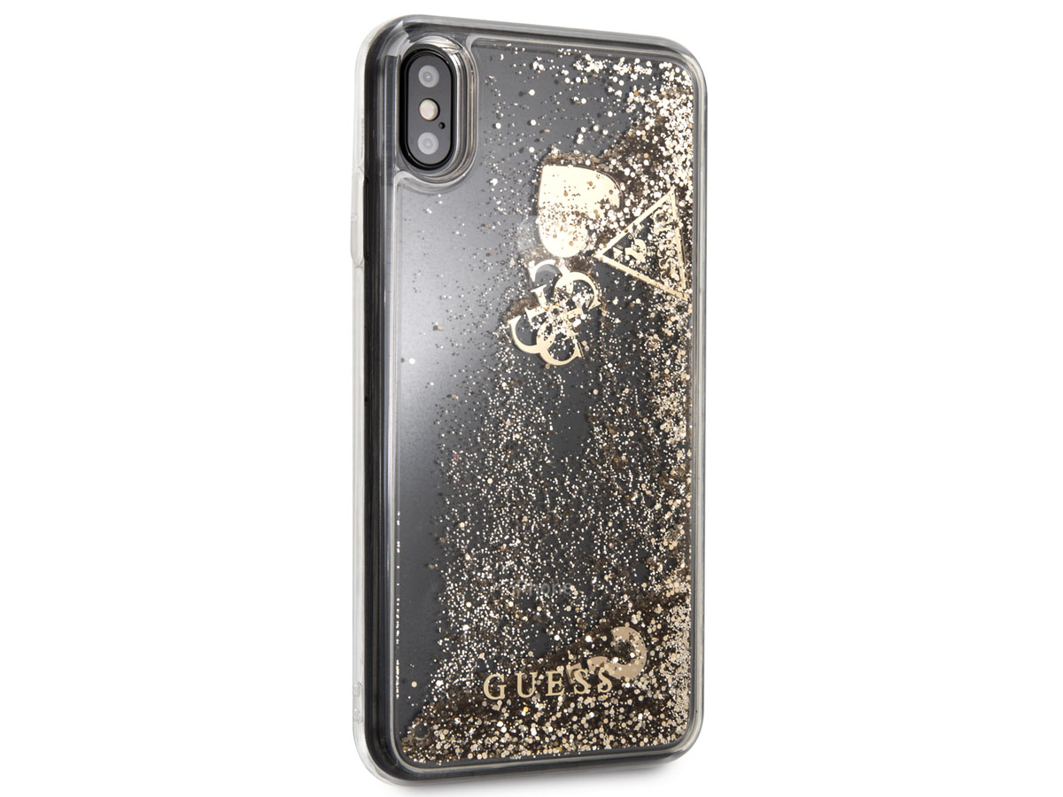 Guess Floating Logo Case Goud - iPhone Xs Max hoesje