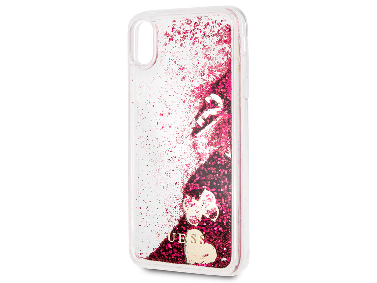Guess Floating Logo Case Roze - iPhone Xs Max hoesje