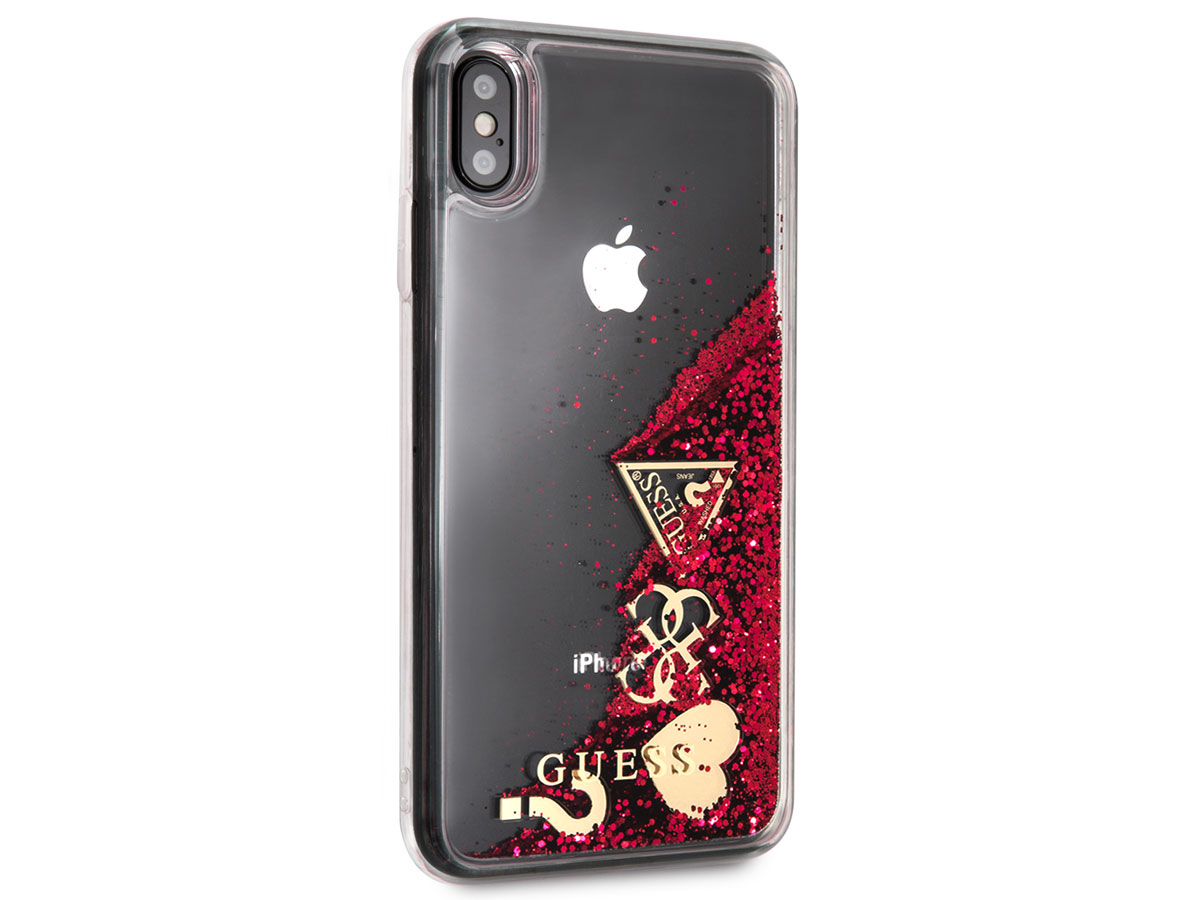 Guess Floating Logo Case Roze - iPhone Xs Max hoesje