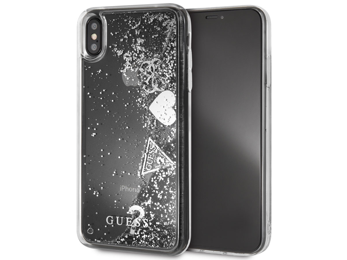 Guess Floating Logo Case Zilver - iPhone Xs Max hoesje