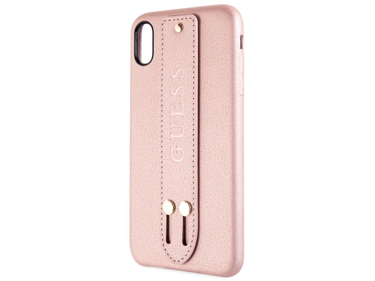 Guess Iridescent Strap Case Rosé - iPhone Xs Max hoesje