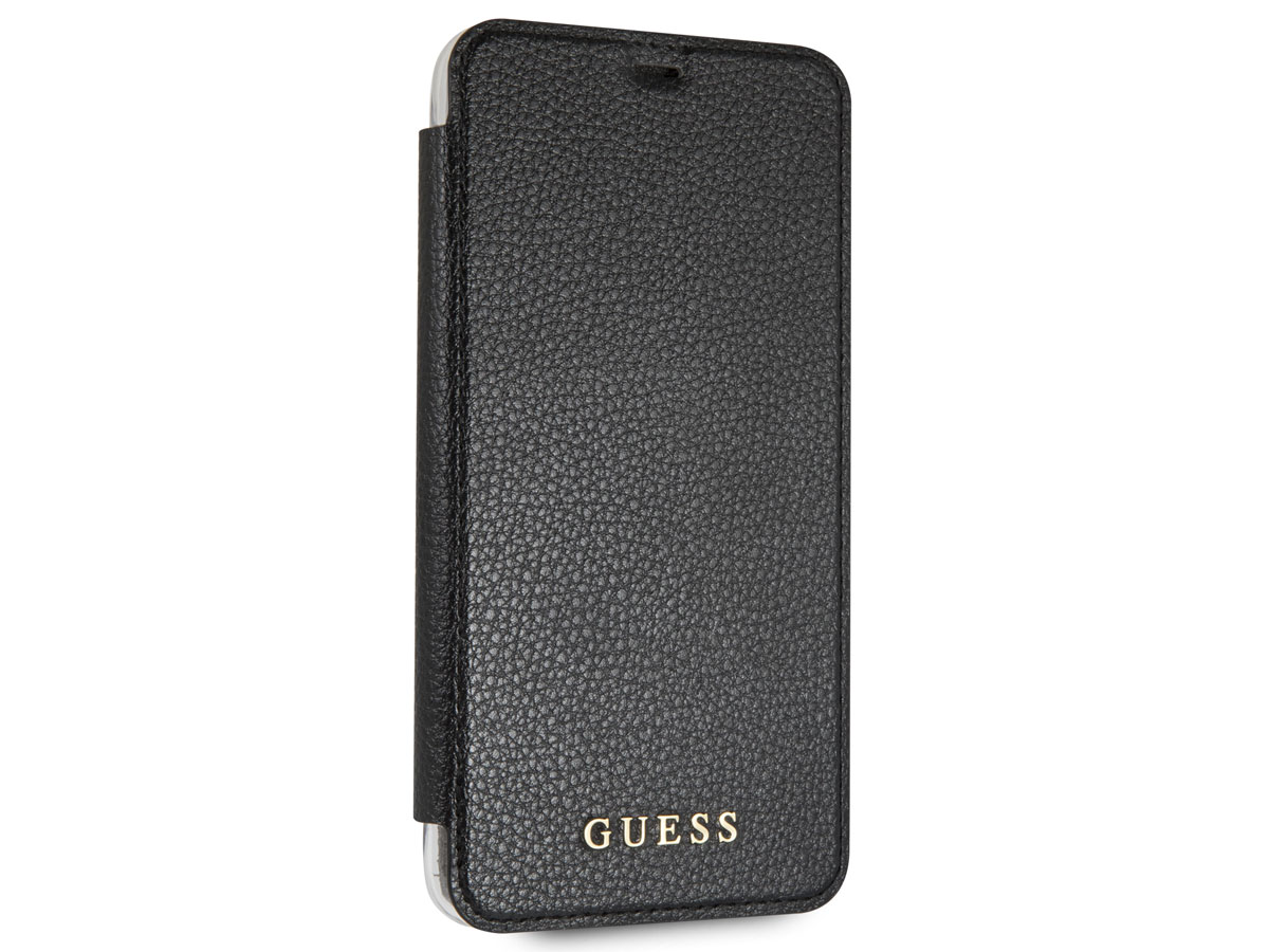 Guess Iridescent Bookcase Zwart - iPhone Xs Max Hoesje
