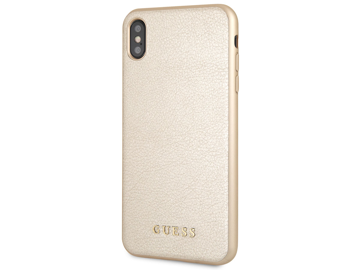 Guess Iridescent Case Goud - iPhone Xs Max hoesje