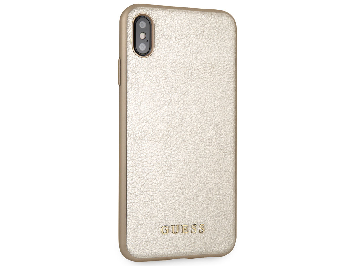 Guess Iridescent Case Goud - iPhone Xs Max hoesje