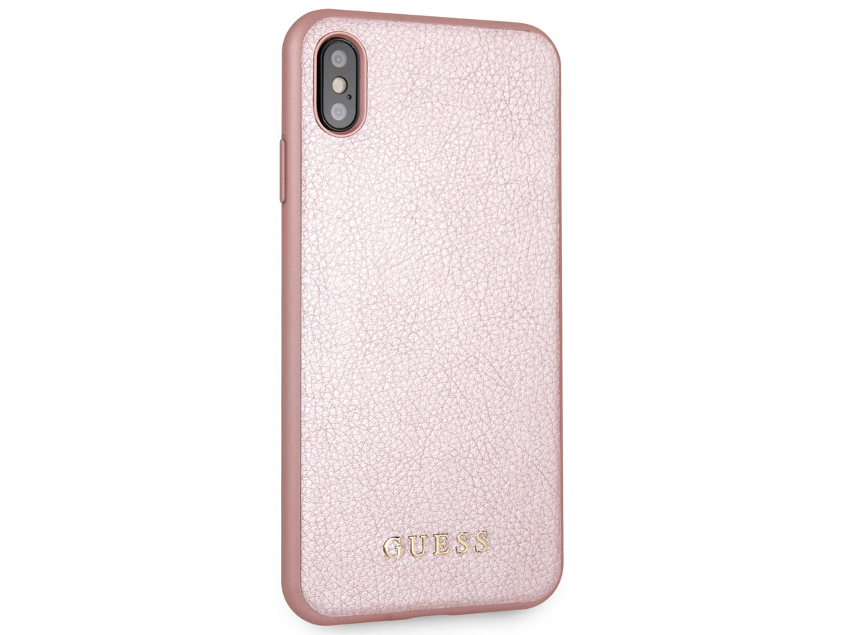 Guess Iridescent Case Rose Goud - iPhone Xs Max hoesje