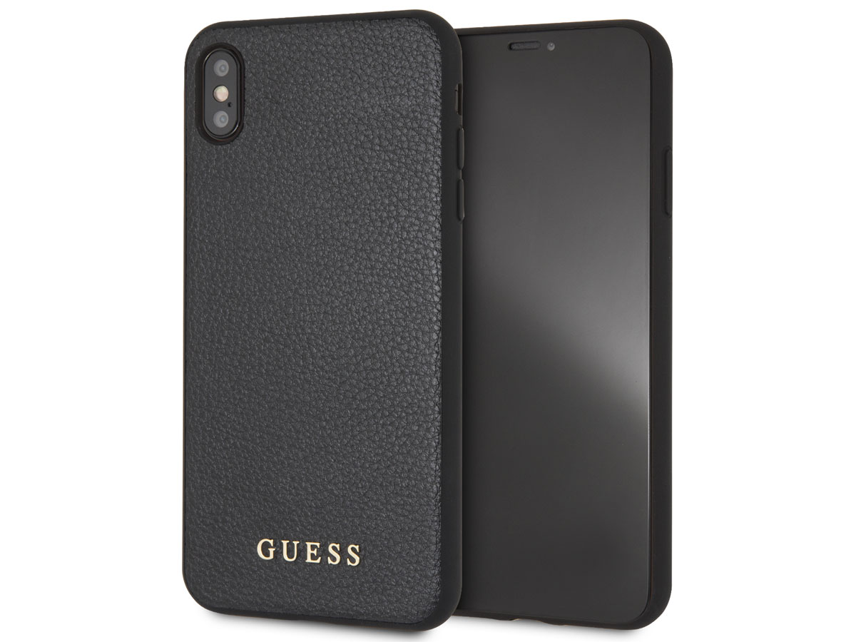 Guess Iridescent Case Zwart - iPhone Xs Max hoesje