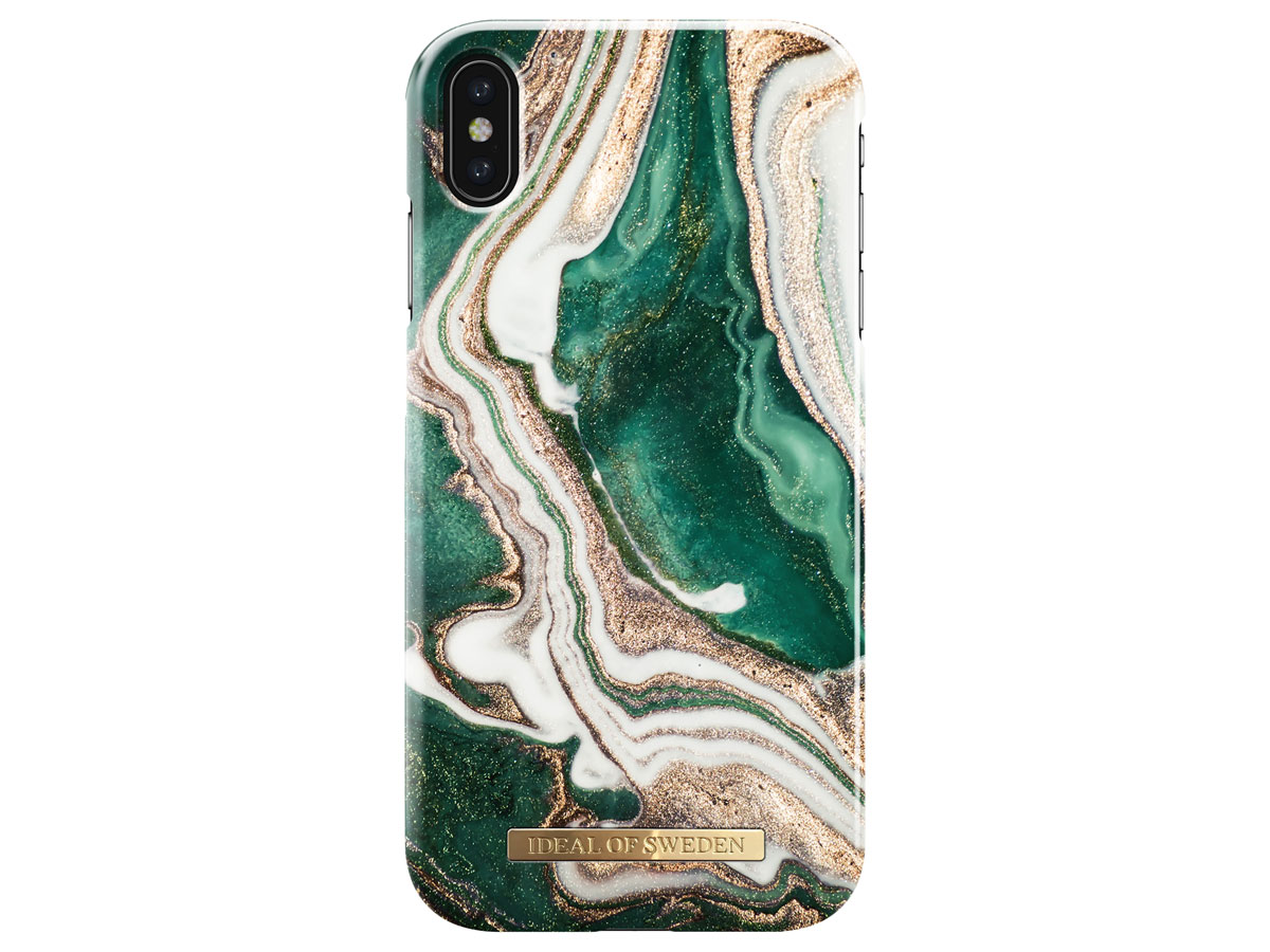 iDeal of Sweden Case Golden Jade Marble - iPhone Xs Max hoesje