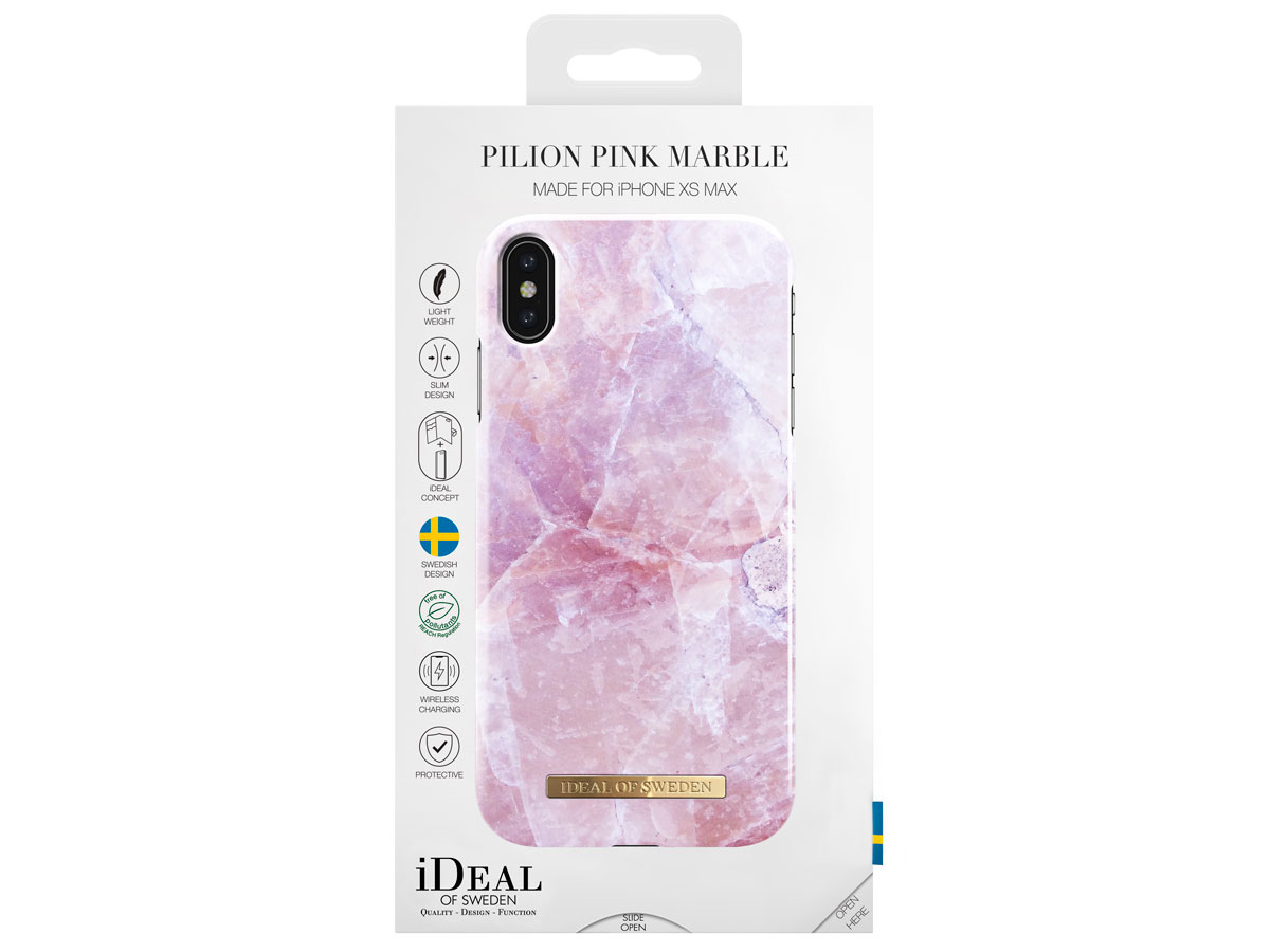 iDeal of Sweden Case Pilion Pink Marble - iPhone Xs Max hoesje