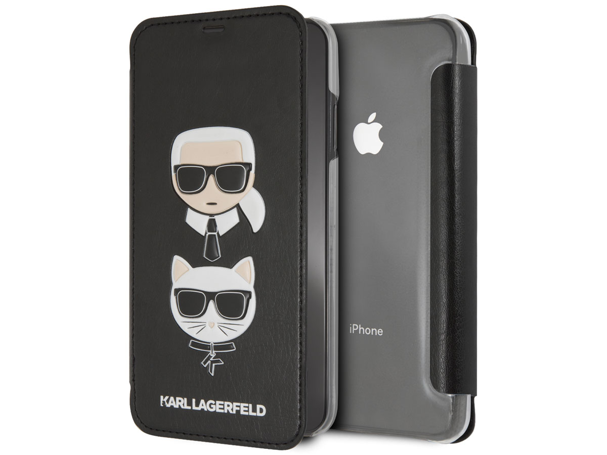 Karl Lagerfeld & Choupette Folio - iPhone Xs Max hoesje
