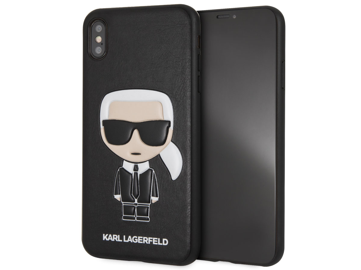 Karl Lagerfeld Iconic Case Zwart - iPhone Xs Max hoesje