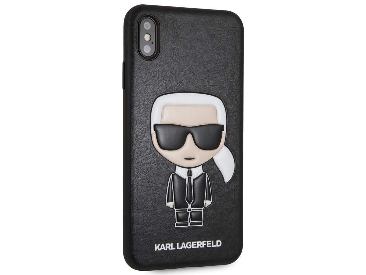 Karl Lagerfeld Iconic Case Zwart - iPhone Xs Max hoesje