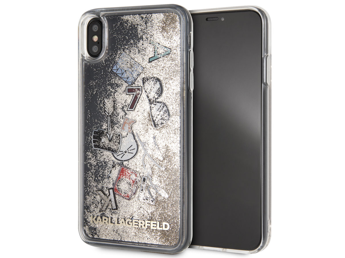 Karl Lagerfeld Iconic Glitter Case - iPhone Xs Max hoesje