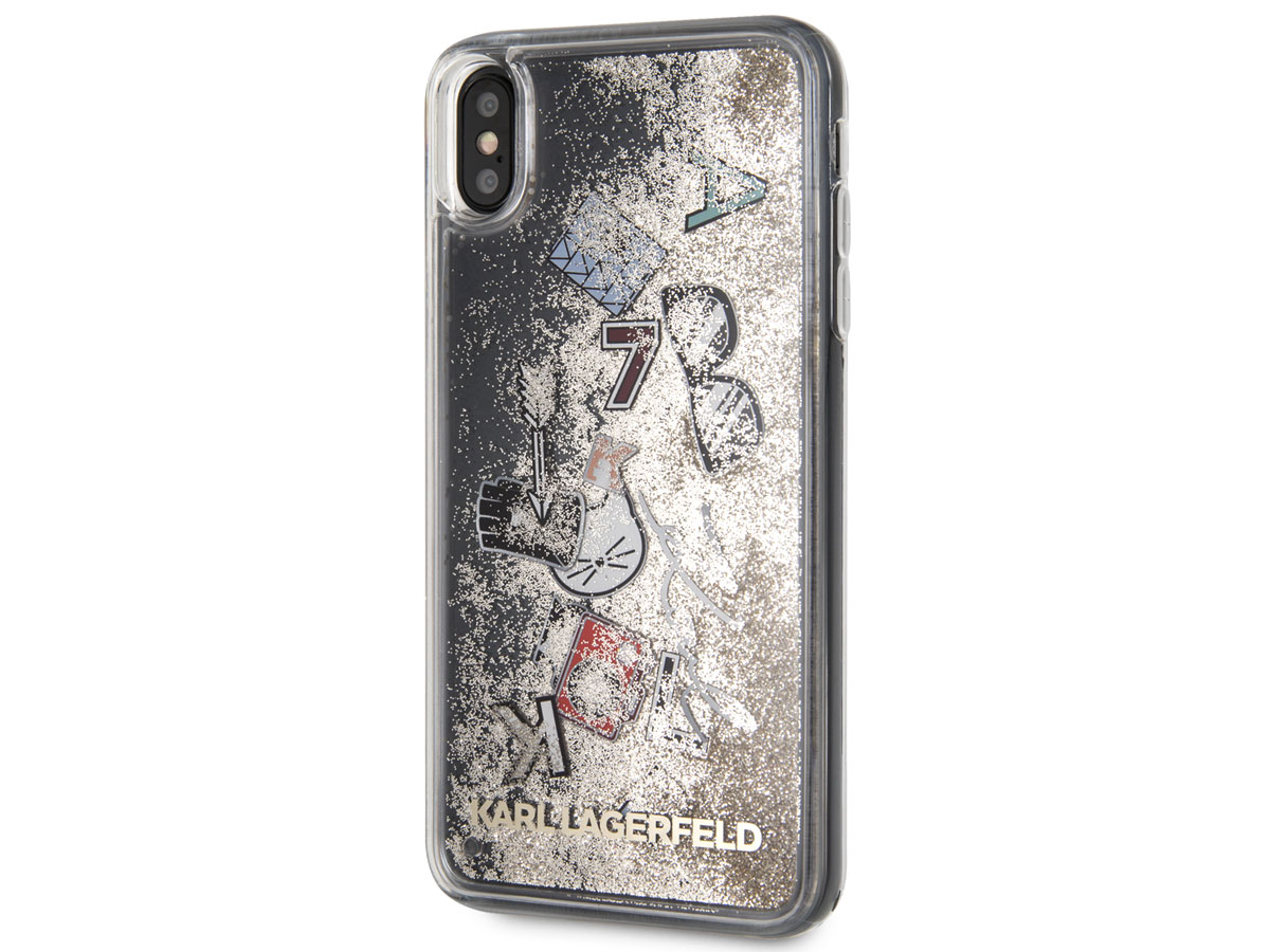 Karl Lagerfeld Iconic Glitter Case - iPhone Xs Max hoesje