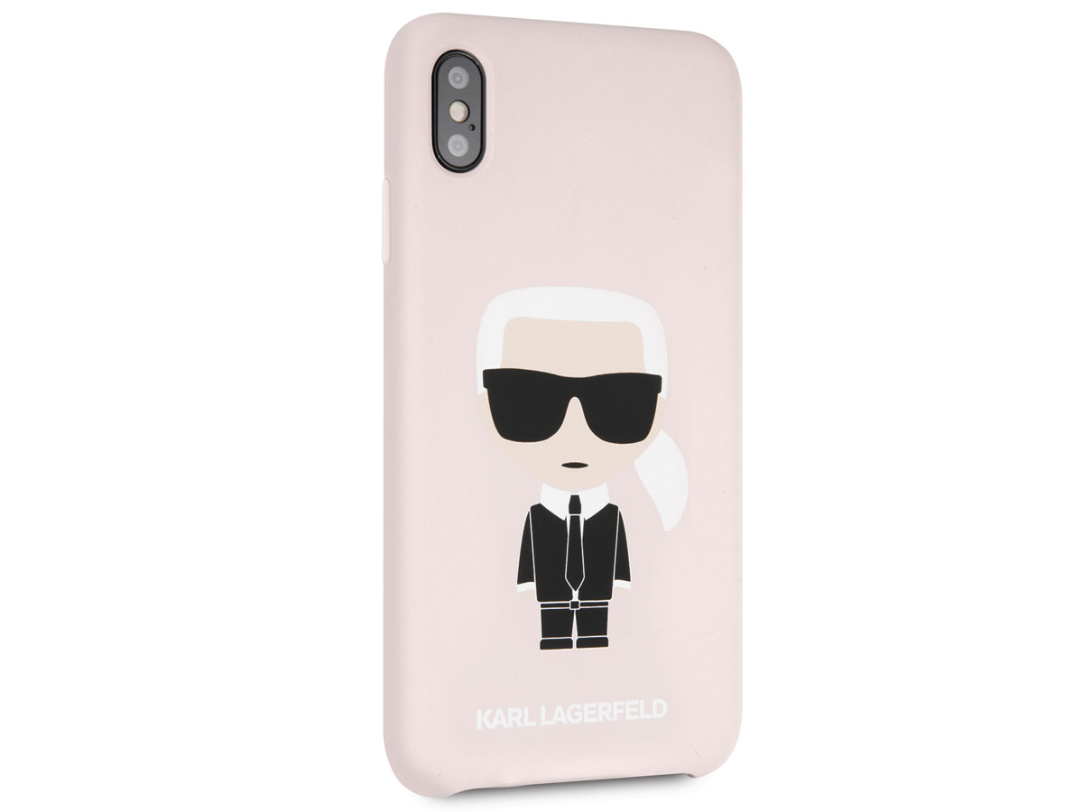 Karl Lagerfeld Iconic Case Roze - iPhone Xs Max hoesje