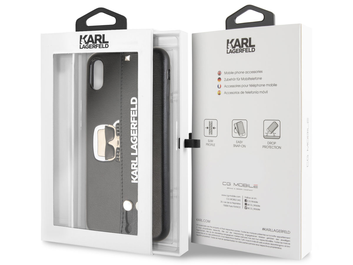Karl Lagerfeld Strap Grip Case - iPhone Xs Max hoesje