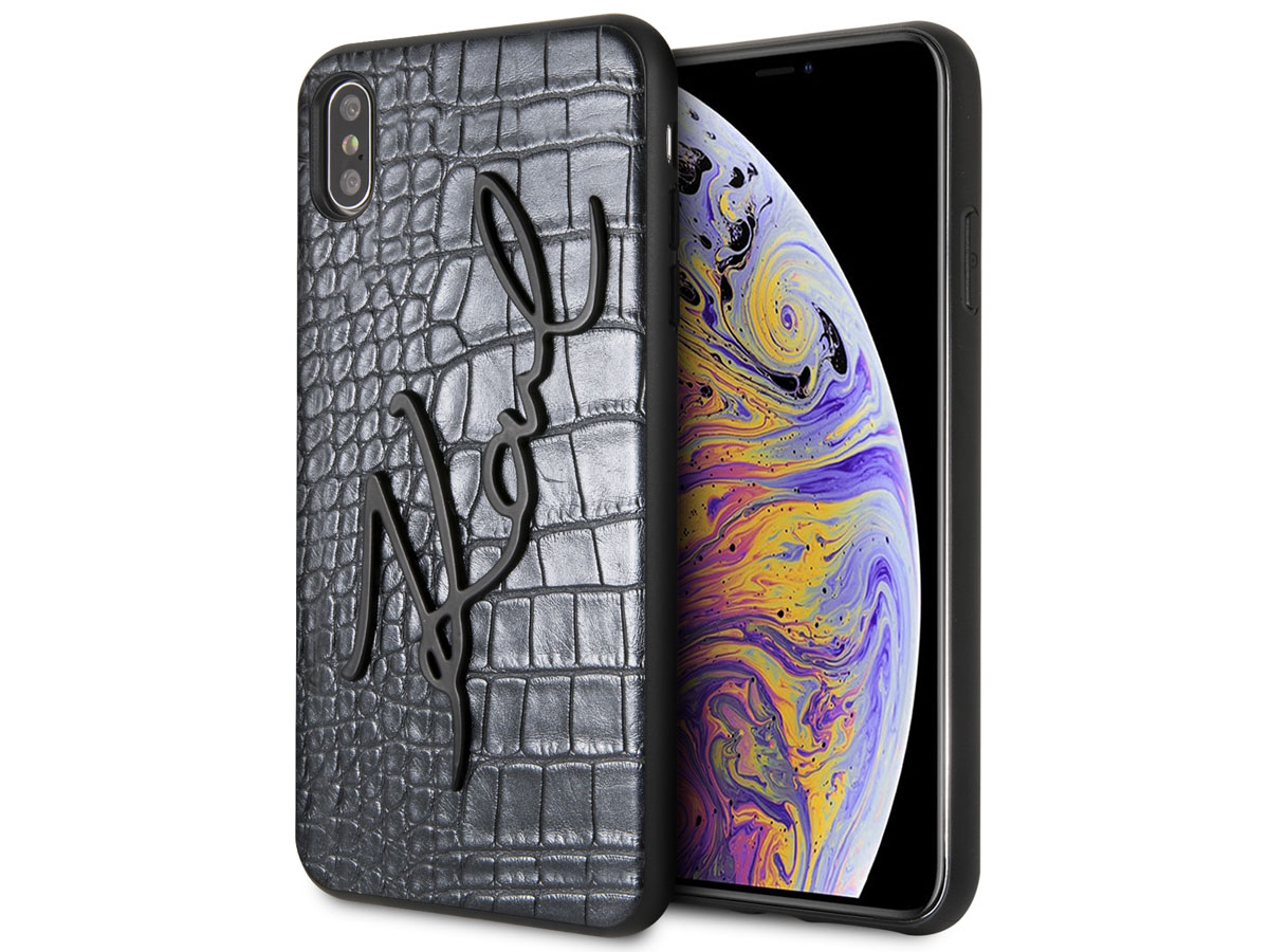 Karl Lagerfeld Metal Signature Case - iPhone Xs Max hoesje