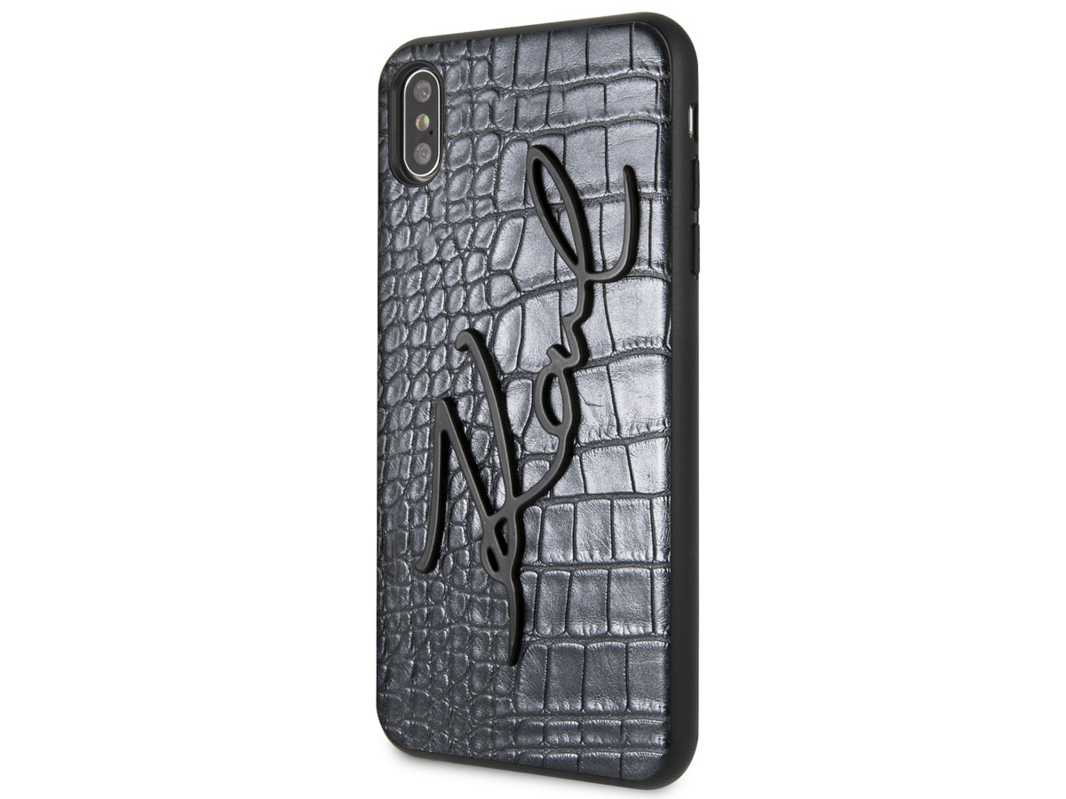 Karl Lagerfeld Metal Signature Case - iPhone Xs Max hoesje