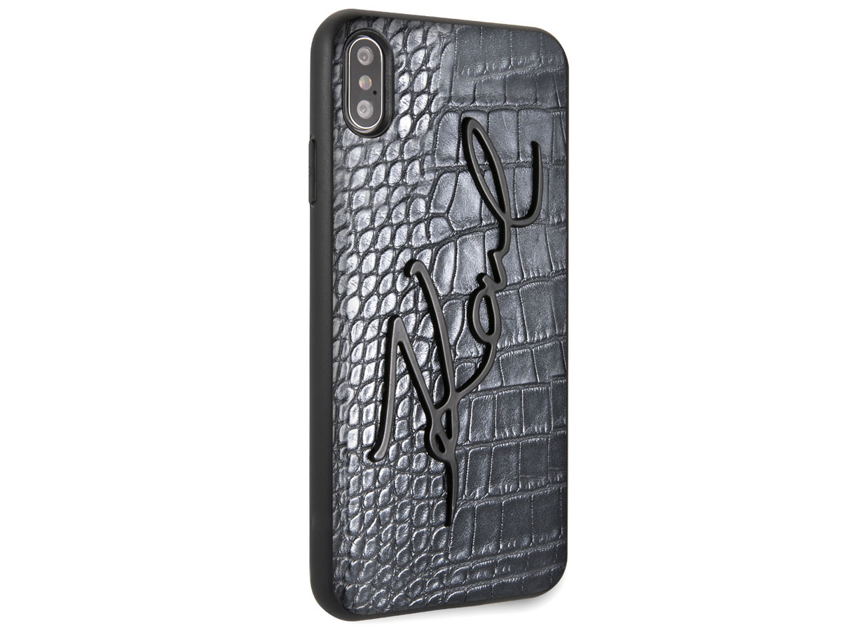 Karl Lagerfeld Metal Signature Case - iPhone Xs Max hoesje