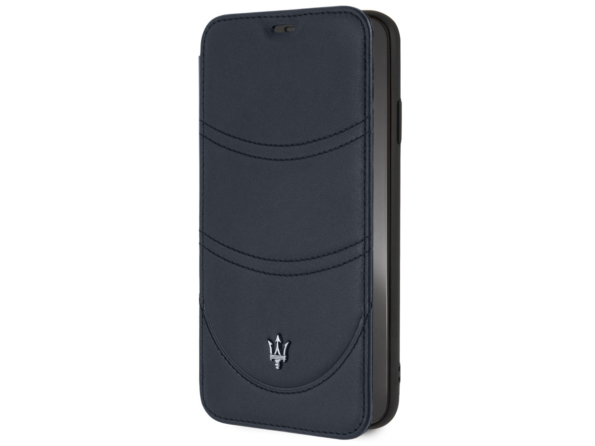 Maserati Gran Lusso Leather Bookcase - iPhone Xs Max Hoesje Leer