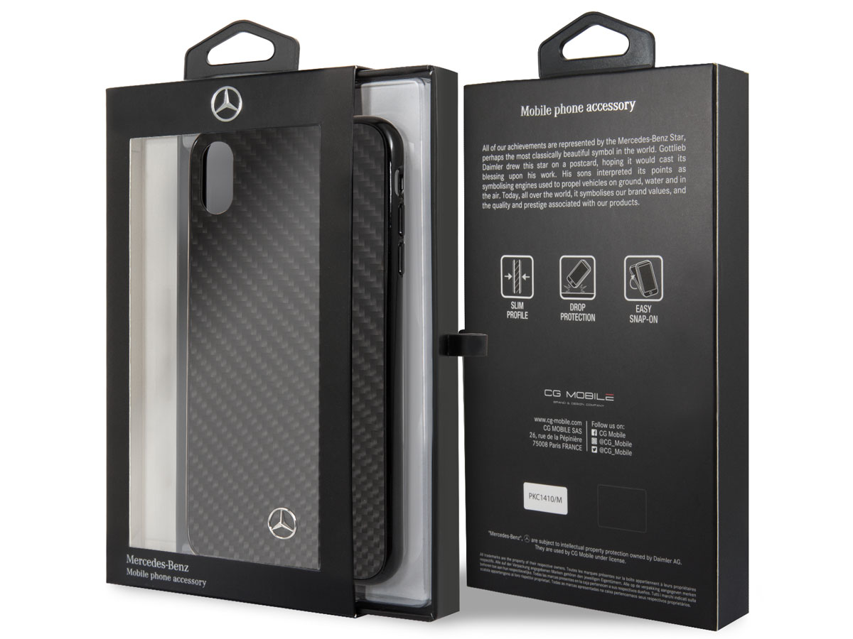 Mercedes-Benz Carbon Fiber Case - iPhone Xs Max Hoesje