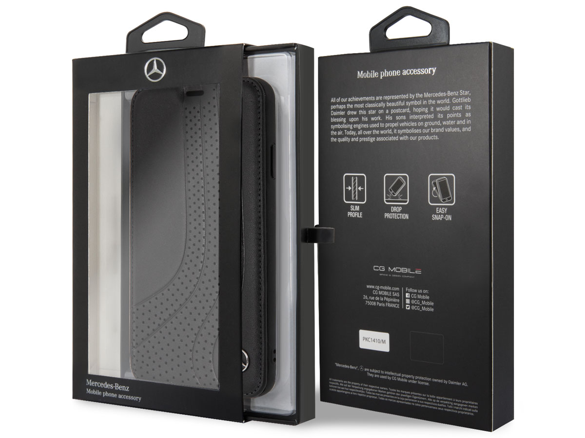 Mercedes-Benz Curve Folio - iPhone Xs Max Hoesje Leer