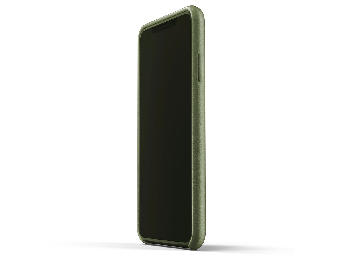 Mujjo Full Leather Case Olive - iPhone Xs Max hoesje