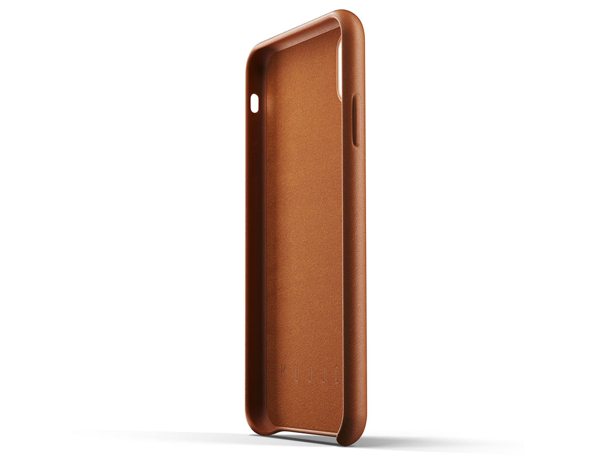 Mujjo Full Leather Wallet Tan - iPhone Xs Max hoesje