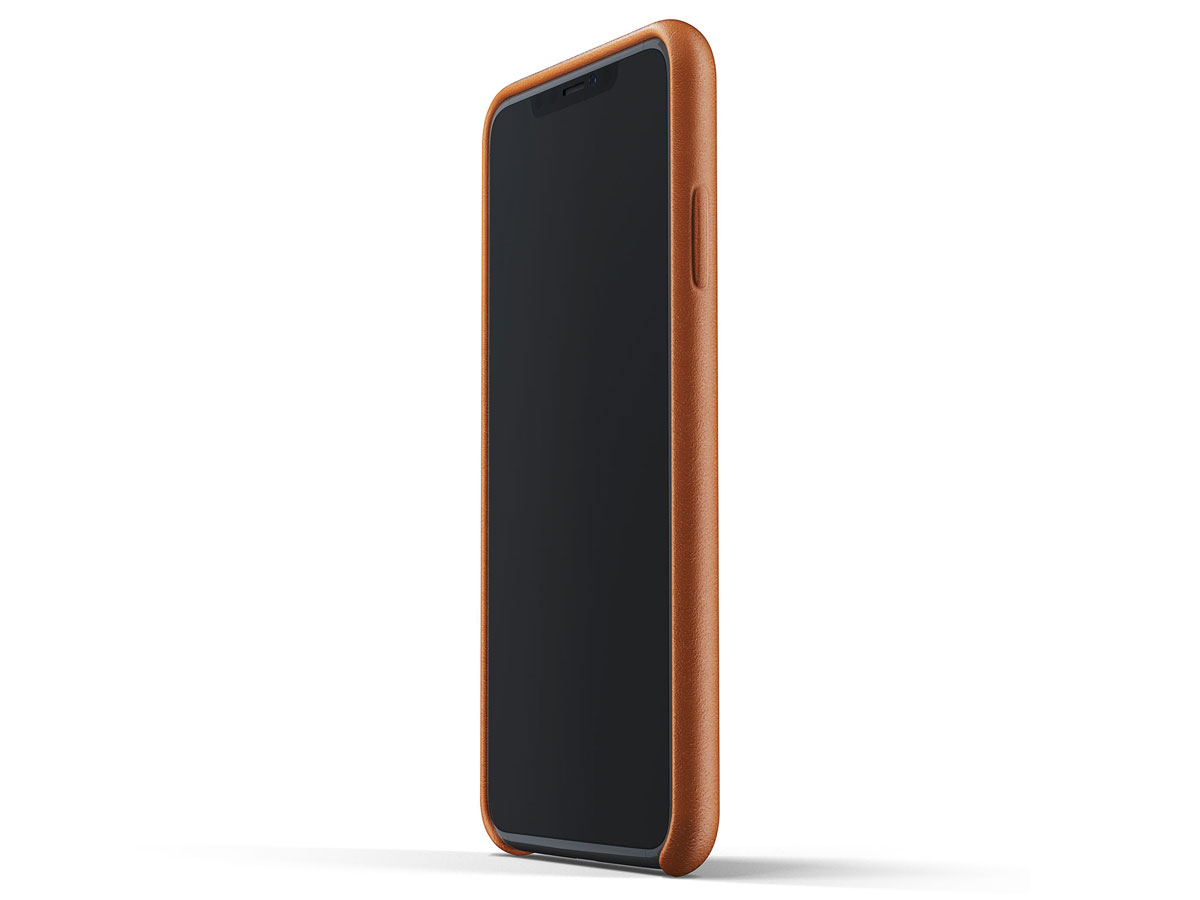 Mujjo Full Leather Wallet Tan - iPhone Xs Max hoesje