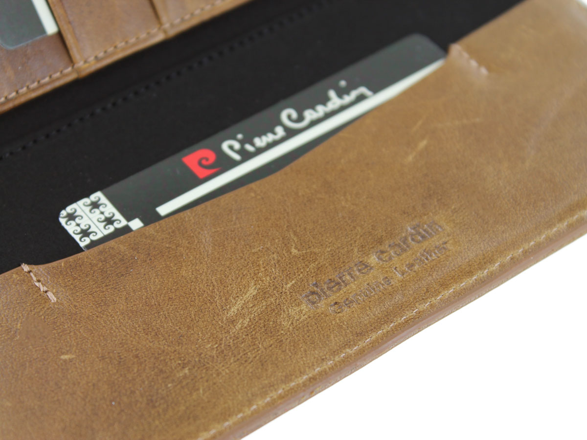 Pierre Cardin True Wallet Bruin Leer - iPhone Xs Max hoesje